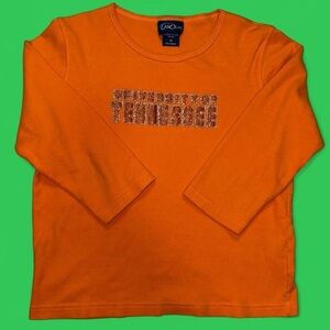 Vintage Orange quarter sleeve vintage University of Tennessee graphic tee